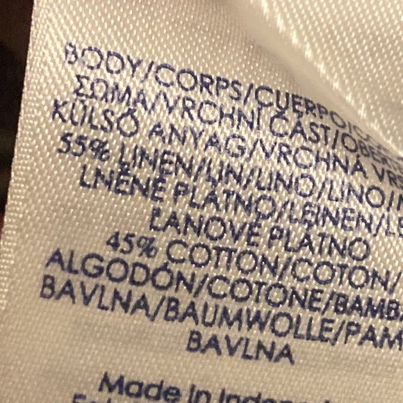 Chaps | Blue and White Striped | Wrap Skirt with Ruffle Trim | Size Small - Picture 13 of 13